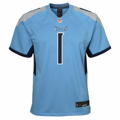 NFL Cameron Ward Tennessee Titans Youth Team Game Jersey - Light Blue