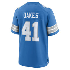 NFL Gunnar Oakes Detroit Lions Team Game Jersey - Blue