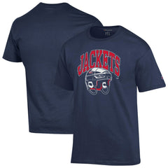 NHL Columbus Blue Jackets Champion Helmet T-Shirt - Navy