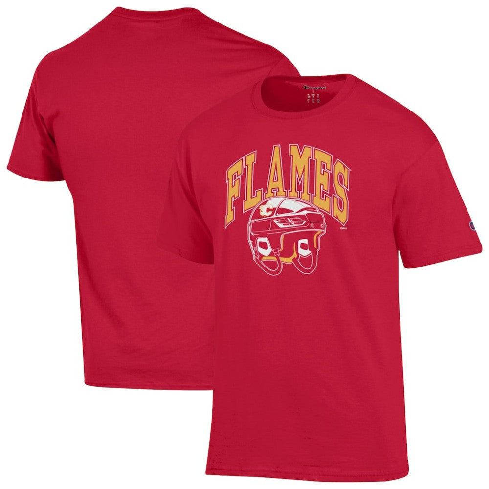 NHL Calgary Flames Champion Helmet T-Shirt - Red