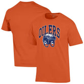 NHL Edmonton Oilers Champion Helmet T-Shirt - Orange