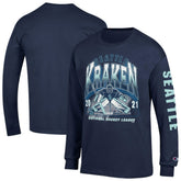 NHL Seattle Kraken Champion Long Sleeve Jersey T-Shirt - Navy