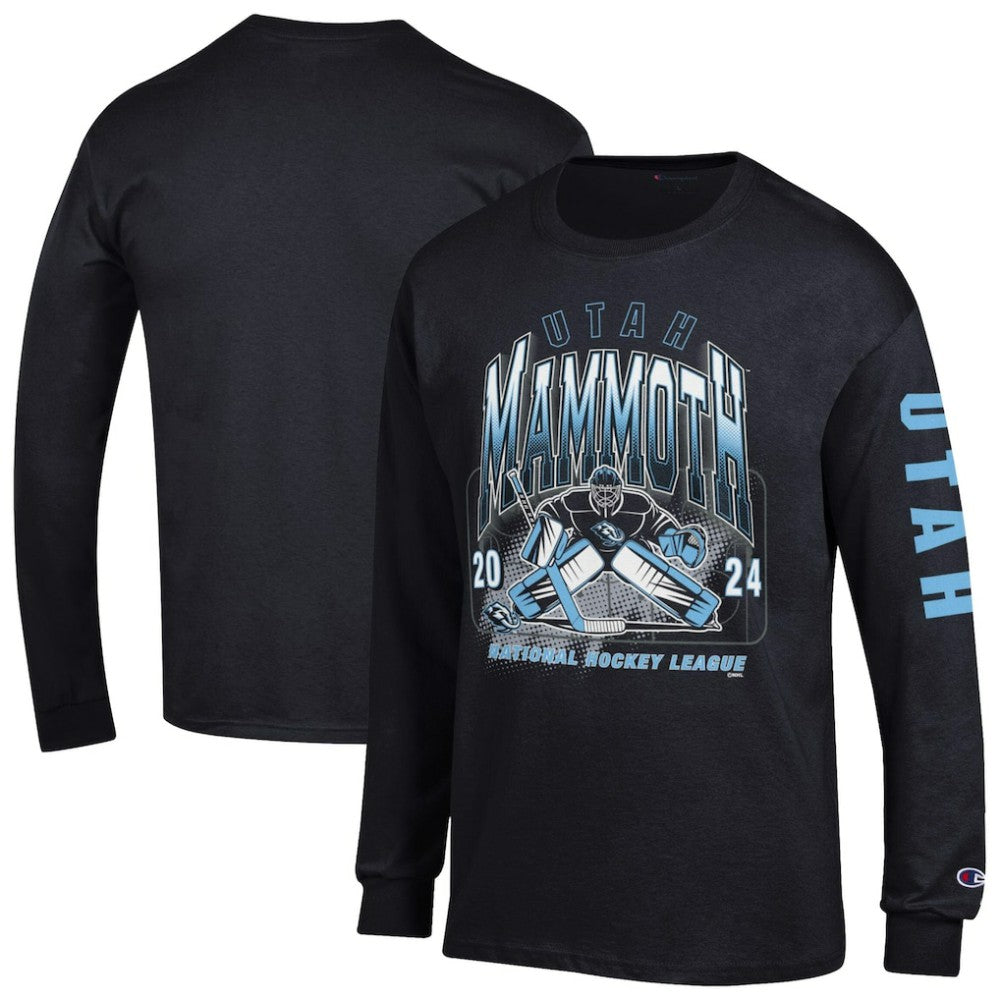 NHL Utah Mammoth Champion Long Sleeve Jersey T-Shirt - Black