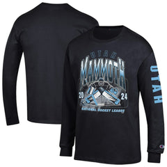 NHL Utah Mammoth Champion Long Sleeve Jersey T-Shirt - Black