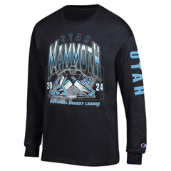 NHL Utah Mammoth Champion Long Sleeve Jersey T-Shirt - Black