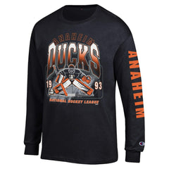 NHL Anaheim Ducks Champion Long Sleeve Jersey T-Shirt - Black