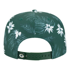 Green Bay Packers New Era Palm Print A-Frame 9FIFTY Snapback Hat Green