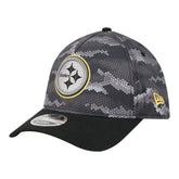 Pittsburgh Steelers New Era Camo A-Frame 39THIRTY Flex Hat Black