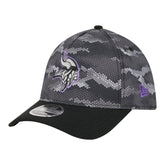 Minnesota Vikings New Era Camo A-Frame 39THIRTY Flex Hat Black