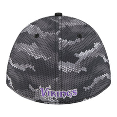 Minnesota Vikings New Era Camo A-Frame 39THIRTY Flex Hat Black