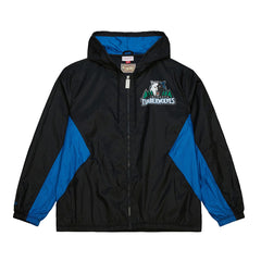 Minnesota Timberwolves Playmaker Full-Zip Hooded Windbreaker Jacket Black