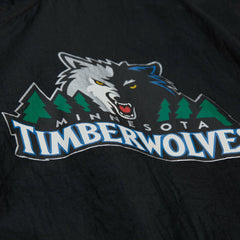 Minnesota Timberwolves Playmaker Full-Zip Hooded Windbreaker Jacket Black