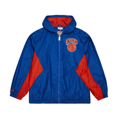 New York Knicks Playmaker Full-Zip Hooded Windbreaker Jacket Blue