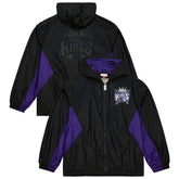 Sacramento Kings Playmaker Full-Zip Hooded Windbreaker Jacket Black