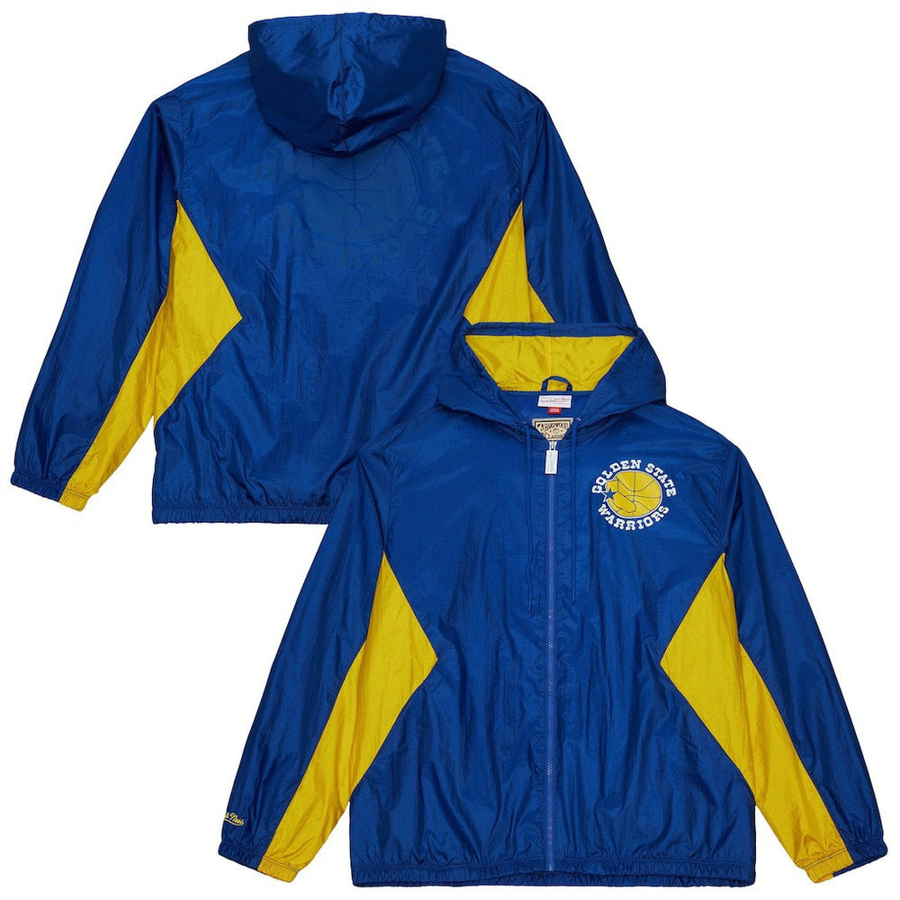 Golden State Warriors Playmaker Full-Zip Hooded Windbreaker Jacket Royal