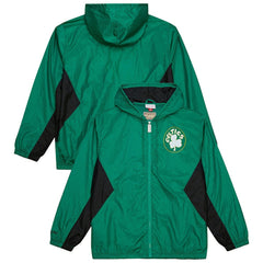 Boston Celtics Playmaker Full-Zip Hooded Windbreaker Jacket Kelly Green