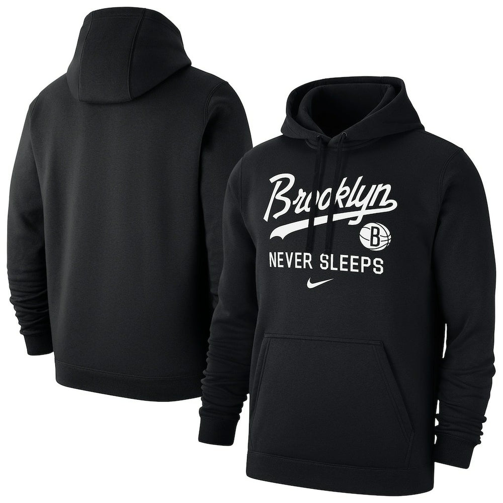 Brooklyn Nets Brooklyn Never Sleeps Club Hoodie Black