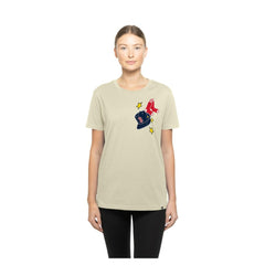 Boston Red Sox New Era Women's Stars & Cap T-Shirt - Cream T-shirts