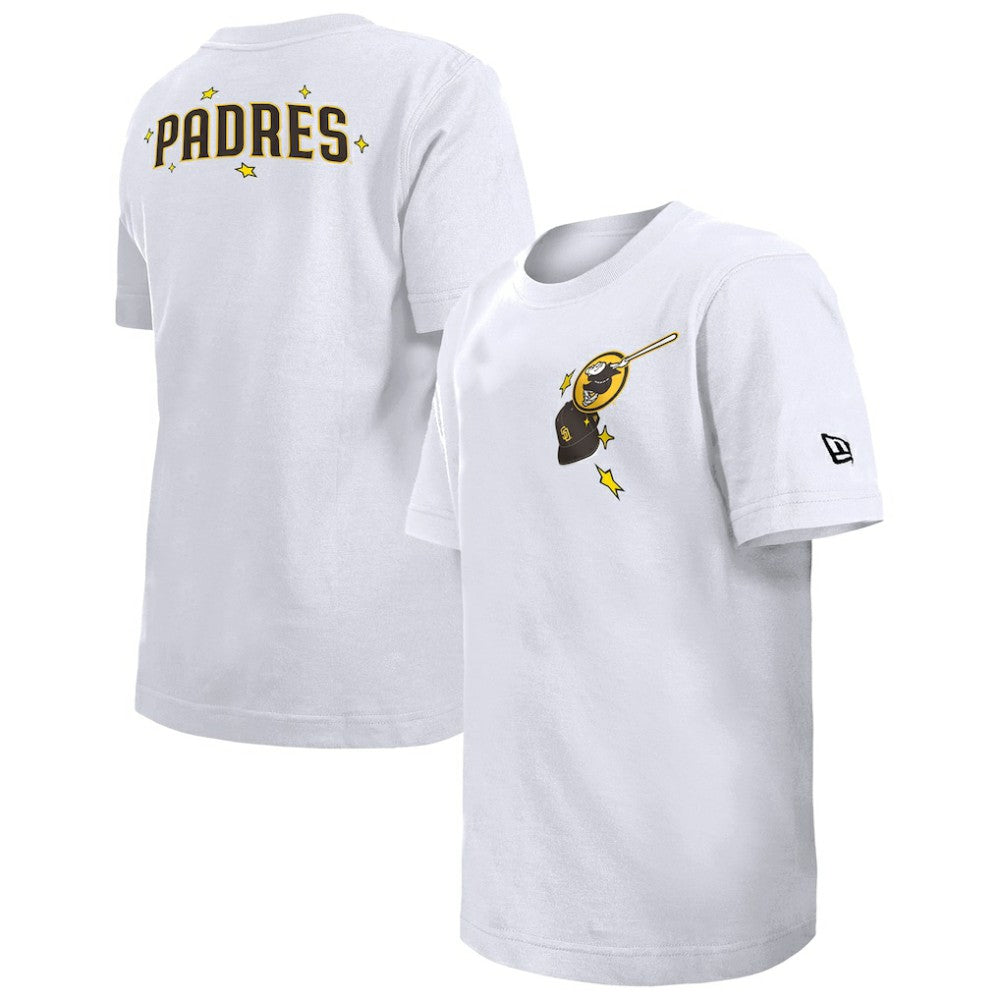 San Diego Padres New Era Youth Stars & Cap T-Shirt - White T-shirts