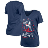 Boston Red Sox New Era Women's Little Miss 2 V-Neck T-Shirt - Navy T-shirts