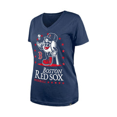 Boston Red Sox New Era Women's Little Miss 2 V-Neck T-Shirt - Navy T-shirts