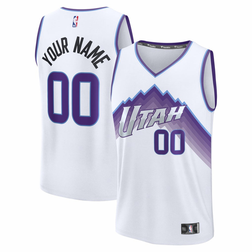 NBA Utah Jazz Fast Break Replica Custom Jersey - White - Association Edition