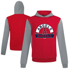 Los Angeles Angels Levelwear Throwback Ultimate Banner Arch Hoodie - Red Hoodies