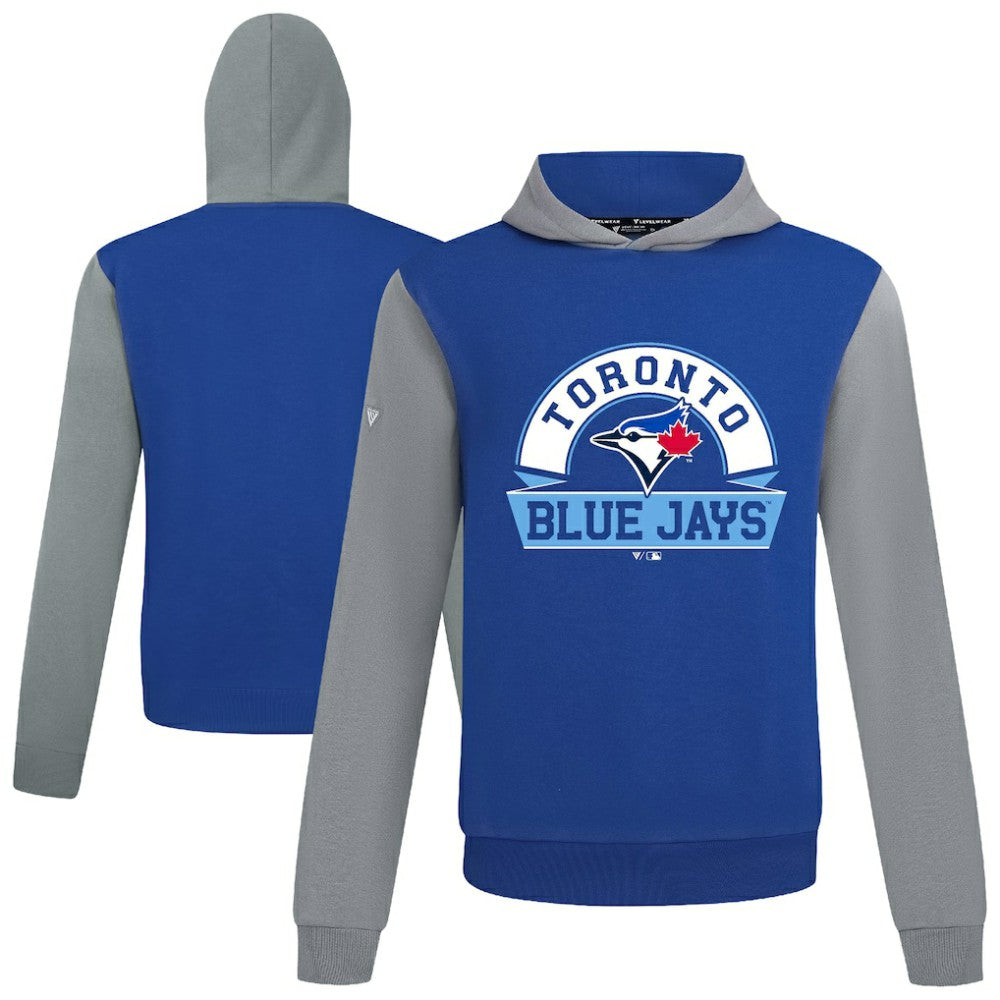 Toronto Blue Jays Levelwear Throwback Ultimate Banner Arch Hoodie - Royal Hoodies