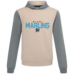 Miami Marlins Levelwear Throwback Carve Ultimate Hoodie - Sand Hoodies