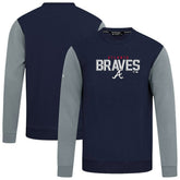 Atlanta Braves Levelwear Throwback Ultimate Carve Sweatshirt - Navy Sweatshirts
