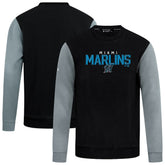 Miami Marlins Levelwear Throwback Ultimate Carve Sweatshirt - Black Sweatshirts