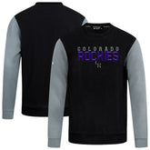 Colorado Rockies Levelwear Throwback Ultimate Carve Sweatshirt - Black Sweatshirts