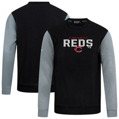 Cincinnati Reds Levelwear Throwback Ultimate Carve Sweatshirt - Black Sweatshirts