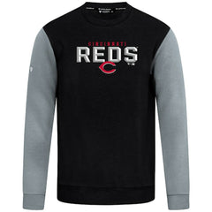 Cincinnati Reds Levelwear Throwback Ultimate Carve Sweatshirt - Black Sweatshirts