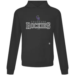 Colorado Rockies Levelwear Relay Journey Pullover Hoodie - Black Hoodies