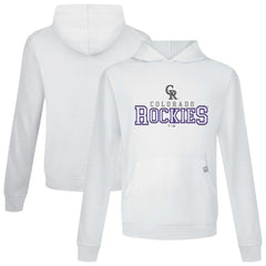 Colorado Rockies Levelwear Relay Journey Pullover Hoodie - White Hoodies