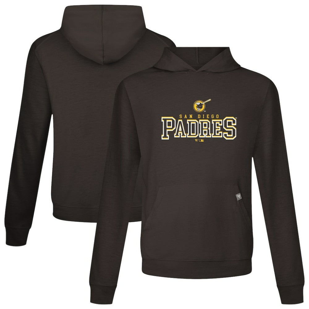 San Diego Padres Levelwear Relay Journey Pullover Hoodie - Brown Hoodies