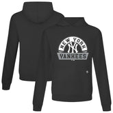 New York Yankees Levelwear Relay Banner Arch Pullover Hoodie - Black Hoodies