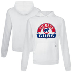 Chicago Cubs Levelwear Relay Banner Arch Pullover Hoodie - White Hoodies