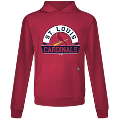 St. Louis Cardinals Levelwear Relay Banner Arch Pullover Hoodie - Red Hoodies
