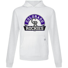 Colorado Rockies Levelwear Relay Banner Arch Pullover Hoodie - White Hoodies