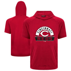 Cincinnati Reds Levelwear Phase Banner Arch Hoodie T-Shirt - Red Hoodies