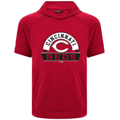 Cincinnati Reds Levelwear Phase Banner Arch Hoodie T-Shirt - Red Hoodies