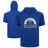 Kansas City Royals Levelwear Phase Banner Arch Hoodie T-Shirt - Royal Hoodies