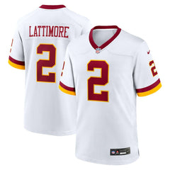 NFL Marshon Lattimore Washington Commanders Game Super Bowl Era Jersey - White