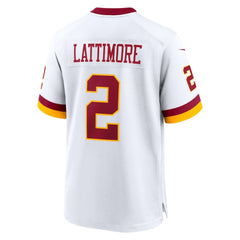 NFL Marshon Lattimore Washington Commanders Game Super Bowl Era Jersey - White
