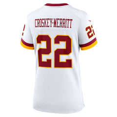 NFL Jacory Croskey-Merritt Washington Commanders Women's Game Super Bowl Era Jersey - White