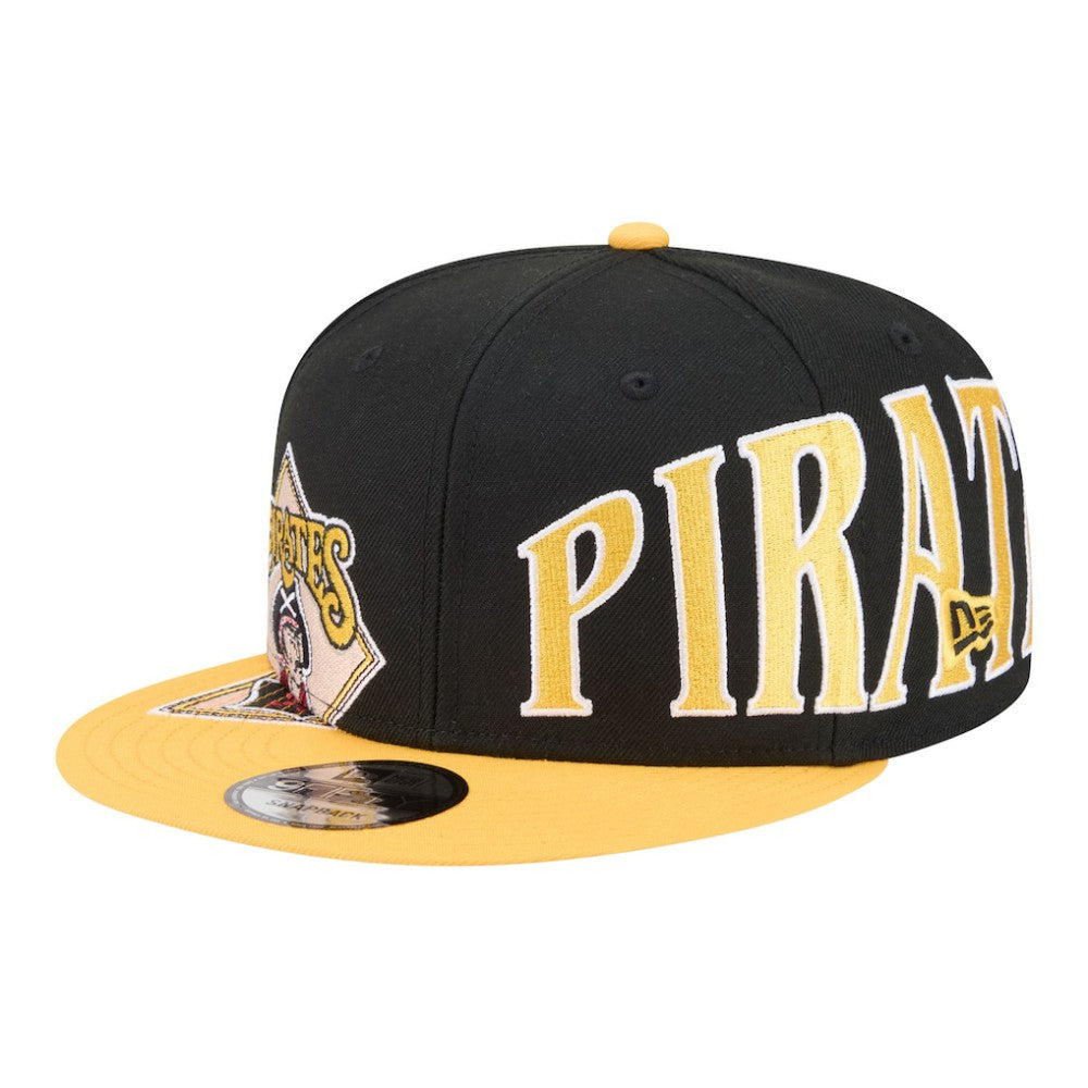 Pittsburgh Pirates New Era Stretched Two-Tone 9FIFTY Adjustable Hat - Black/Gold Hats
