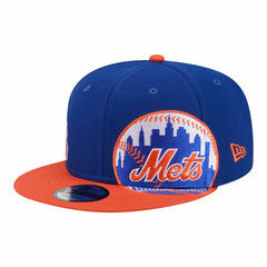 New York Mets New Era Stretched Two-Tone 9FIFTY Adjustable Hat - Royal/Orange Hats