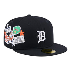 Detroit Tigers New Era City Patch 59FIFTY Fitted Hat - Navy Hats